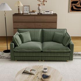 Modular Sectional Sofa,Deep Seat Couch For Living Room , 4 Pillow, Modern L-Shaped Sofa For Living Room Bedroom Apartment (Color: green)