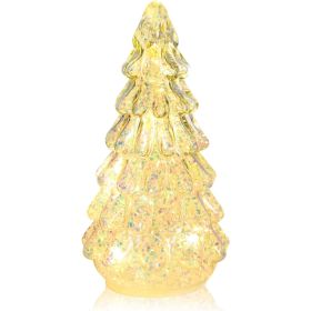 Glass Christmas Tree With Lights, Desktop Christmas Tree Romantic Christmas Decoration Statue, Suitable For Table, Desk, Style (Option: Style3)