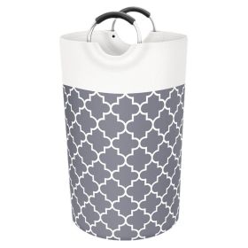 82L Laundry Basket Portable Foldable Home Laundry Storage Bag Cotton Hamper For Kids Toys Storage Dirty Clothes Basket Bag (Color: gray, Ships From: China)