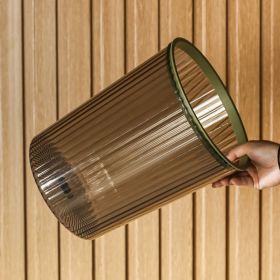 Waste Bin Transparent Without Lid Dustbin (Color: green)