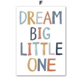 Mountain Sun Rainbow Tree Cartoon Nursery Wall Art Canvas Painting Nordic Posters And Prints Wall Pictures Baby Kids Room Decor (Color: f, size: 40X60 cm No Framed)