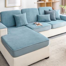 Shanier sofa cover, all inclusive and universal set, new elastic anti slip sofa cushion, all-season universal cover, anti cat scratch (Color: Yuxin Haigang Blue, size: 70*120)