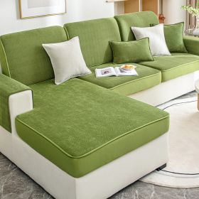 Shanier sofa cover, all inclusive and universal set, new elastic anti slip sofa cushion, all-season universal cover, anti cat scratch (Color: Yuxin Matcha Green, size: 80*120)