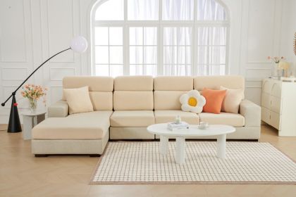 Four Seasons Universal Noble Consort Sofa Cover, High Quality Elastic Universal Cover, Sofa Hat, Non slip Sofa Seat Cushion Cover, Full Package (Color: Warm Bean Beige, size: Backrest S)