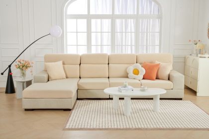 Four Seasons Universal Noble Consort Sofa Cover, High Quality Elastic Universal Cover, Sofa Hat, Non slip Sofa Seat Cushion Cover, Full Package (Color: Warm Bean Beige, size: L)