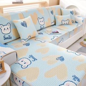 Summer latex ice silk sofa cover, all inclusive, universal cover, cat proof and scratch resistant sofa cover, universal cool mat, seat cushion (Color: Smiling Bear, size: 30*50cm cushion cover)