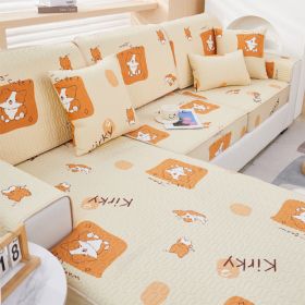 Summer latex ice silk sofa cover, all inclusive, universal cover, cat proof and scratch resistant sofa cover, universal cool mat, seat cushion (Color: Yuanqi Ali, size: 75*75)