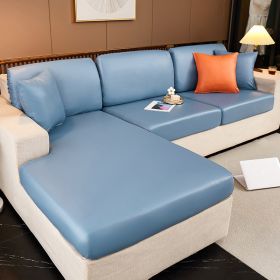 Waterproof technology fabric sofa cover, all inclusive, universal cushion, all season universal seat cushion, leather sofa cover, wholesale of hats (Color: Keyan Blue, size: 45 * 45cm pillow cover)