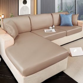 Waterproof technology fabric sofa cover, all inclusive, universal cushion, all season universal seat cushion, leather sofa cover, wholesale of hats (Color: Keyue Khaki, size: S)