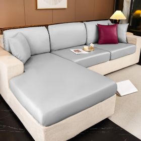 Waterproof technology fabric sofa cover, all inclusive, universal cushion, all season universal seat cushion, leather sofa cover, wholesale of hats (Color: Keyan Light Grey, size: 2XL+)