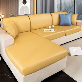 Waterproof technology fabric sofa cover, all inclusive, universal cushion, all season universal seat cushion, leather sofa cover, wholesale of hats (Color: Keyue Yellow, size: XL)