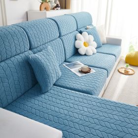Elastic sofa cover, all inclusive, universal cover, lazy sofa cover, anti cat scratch sofa cover, seasonal universal seat cushion (Color: Maiye Tianlan, size: M+)