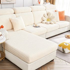 Elastic sofa cover, all inclusive, universal cover, lazy sofa cover, anti cat scratch sofa cover, seasonal universal seat cushion (Color: Youmai Beige, size: Pillow cover 45 * 45)
