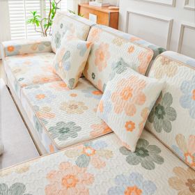 Summer latex ice silk sofa cover, all inclusive, universal cover, cat proof and scratch resistant sofa cover, universal cool mat, seat cushion (Color: Prosperous Sakura Leaves, size: 30*50cm cushion cover)
