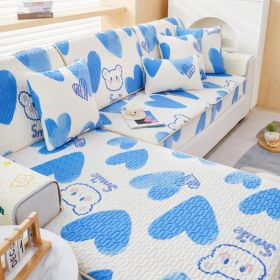 Summer latex ice silk sofa cover, all inclusive, universal cover, cat proof and scratch resistant sofa cover, universal cool mat, seat cushion (Color: Powder blusher Cute Bear, size: 45*45cm cushion cover)