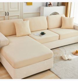 Ice Silk Elastic Sofa Hat Full Package Universal Set New Simple Modern Anti slip Sofa Cover Summer Cover (Color: Beige, size: XL)
