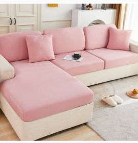 Ice Silk Elastic Sofa Hat Full Package Universal Set New Simple Modern Anti slip Sofa Cover Summer Cover (Color: Rose powder, size: L)