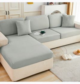 Ice Silk Elastic Sofa Hat Full Package Universal Set New Simple Modern Anti slip Sofa Cover Summer Cover (Color: Light Gray, size: Plus XL)