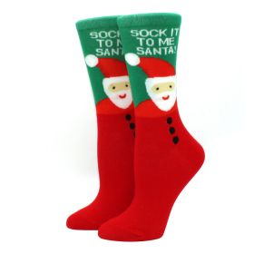 Woman Christmas Socks Funny Xmas Santa Claus Tree Snowflake Elk Snow Cotton Tube Crew Happy Sock Men New Year Funny Sokken (Color: 18)