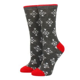 Woman Christmas Socks Funny Xmas Santa Claus Tree Snowflake Elk Snow Cotton Tube Crew Happy Sock Men New Year Funny Sokken (Color: 1)