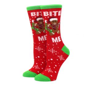 Woman Christmas Socks Funny Xmas Santa Claus Tree Snowflake Elk Snow Cotton Tube Crew Happy Sock Men New Year Funny Sokken (Color: 20)