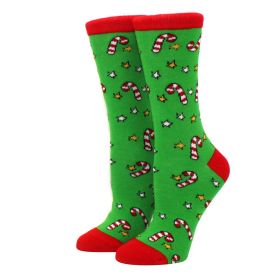 Woman Christmas Socks Funny Xmas Santa Claus Tree Snowflake Elk Snow Cotton Tube Crew Happy Sock Men New Year Funny Sokken (Color: 19)