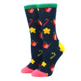 Woman Christmas Socks Funny Xmas Santa Claus Tree Snowflake Elk Snow Cotton Tube Crew Happy Sock Men New Year Funny Sokken (Color: 16)