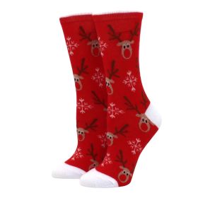 Woman Christmas Socks Funny Xmas Santa Claus Tree Snowflake Elk Snow Cotton Tube Crew Happy Sock Men New Year Funny Sokken (Color: 11)