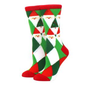 Woman Christmas Socks Funny Xmas Santa Claus Tree Snowflake Elk Snow Cotton Tube Crew Happy Sock Men New Year Funny Sokken (Color: 21)