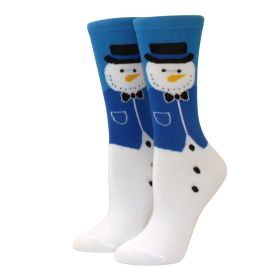 Woman Christmas Socks Funny Xmas Santa Claus Tree Snowflake Elk Snow Cotton Tube Crew Happy Sock Men New Year Funny Sokken (Color: 24)
