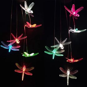 Yard Decor Lights; Solar Butterfly Chimes; 2023 Gifts for Mom/Dad/Women/Grandma/Wife/Daughter/Sister/Aunt/Nana/Grandfather/ ; Father Birthday Gifts; M (Color: Dragonfly)