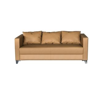 New design yellow durable leather sofa set modern living room furniture sofa (Color: yellow, size: 3 seater)