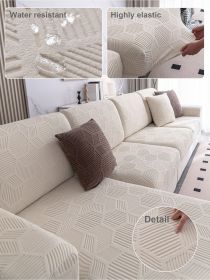 1 Pc Sofa Hat All Season Universal Solid Color Simple Sofa Cover, Anti Cat Scratch and Anti Slip Elastic Sleeve (Color: Beige, size: Sofa head cover)