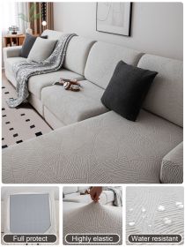 1 Pc Anti Cat Scratch New Sofa Cover All Inclusive Universal Set, Four Season Universal Nordic Elastic Sofa Hat Guifei Combination Set (Color: Light Gray, size: L-shaped sofa)
