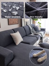 1 Pc Waterproof Sofa Cover, All Inclusive Universal Cover, Universal Minimalist Style Sofa Cover, New Anti Cat Scratch Sofa Hat (Color: Dark Gray, size: 2-person seat)