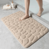 3D Non Slip Bathroom Mat Cobblestone Embossed Bath Mats
