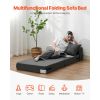 Folding Sofa Bed, 3-in-1 Foldable Couch Bed with 2 Pillows and Washable Cover, 25D High Density Memory Foam Convertible Sleeper Chair Bed