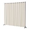 Room Divider, Portable Panel Room Divider with Wheels Curtain Divider Stand, Freestanding Room Divider Privacy Screen for Office, Bedroom, Dining Room