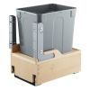 35QT Pullout Waste Container Under Cabinet Kitchen Bin Trash Can Soft Close