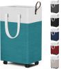 75L Rolling Laundry Basket with Wheels, Collapsible & Waterproof Laundry Hamper, Mobile Clothes Hamper
