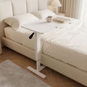 (UPGRADED) Overbed Bedside Desk, Mobile Rolling Laptop Stand Tilting Overbed Table with Wheels (Color: as Pic)