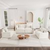 3 Piece Sofa Set with Arm Pillows and Toss Pillows , Sofa Set Include 2- Piece of Arm Chair and One 2-seat Sofa