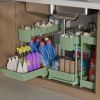 3 Pack Multi-Purpose Under Sink Organizers and Storage, 2026 L-Shaped Pull Out Cabinet Organizer for Bathroom & Kitchen