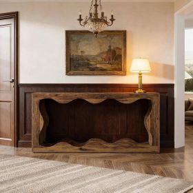 Console Table, Farmhouse Entryway Table Couch Table Behind Sofa (Main Color: Brown, Main Material: Wood)