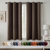 Blackout Curtains for Bedroom Living Room 63 Inches Long 2 Panels