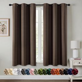 Blackout Curtains for Bedroom Living Room 63 Inches Long 2 Panels (Material: Fabric)