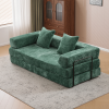 Floor Couch,Compression Sofa,Convertible Floor Sofa Bed-with Pillow Back Support Armrest,Comfy Futon Couch Lounge Sleeper Bed,Corduroy Fabric