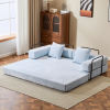 Floor Couch,Compression Sofa,Convertible Floor Sofa Bed-with Pillow Back Support Armrest,Comfy Futon Couch Lounge Sleeper Bed,Corduroy Fabric