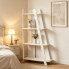 Modern 4-Tier Wooden Bookshelf Vertical Display Compact Bookcase for Small Spaces Home Office Decor