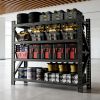 5000 lbs Heavy Duty Garage Shelving, 4-Shelf Adjustable Metal Storage Unit (63"H x 67"W x 23.7"D) 5000LBS Capacity Industrial Shelving for Warehouse